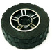 LEGO Black Tire Ø 17.6 x 6.24 without Band with Rim Ø11.2 X 6.2 with Hole and Silver Spokes Design