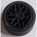 LEGO Negro Tire, Low Profile, Narrow Ø14.58 X 6.24 with Rim Ø11,176 x 6,2