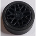 LEGO Black Tire, Low Profile, Narrow Ø14.58 X 6.24 with Rim Ø11,176 x 6,2