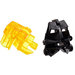 LEGO Black Toa Head with Transparent Neon Yellow Toa Eyes/Brain Stalk