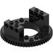 LEGO Negro Parte superior para Placa giratoria con Technic Bricks Attached (2855)