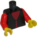 LEGO Black Torso with 3 Red Buttons and Red Arms (973)