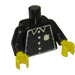 LEGO Schwarz Torso mit 4 Knöpfe und Abzeichen (973)