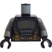 LEGO Schwarz Torso mit Dark Stone Grey Arme und Ninjago &#039;C&#039; und Gürtel (973)