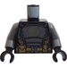 LEGO Zwart Torso met Dark Stone Grey Armen en Ninjago &#039;C&#039; en Riem (973)