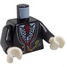 LEGO Black Torso with Suit Coat, Watch Chain, Dark Red Vest and Necktie, White Ruffled Shirt (76382 / 88585)