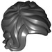 LEGO Noir Tousled Mi-longueur Cheveux avec séparation latérale (25409 / 86279)