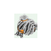 LEGO Black Tousled Mid-Length Hair with Top Knot Bun with Orange Headband (25750)