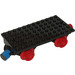 LEGO Black Train Base 6 x 12 with Wheels and Red and Blue Magnets