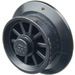 LEGO Black Train Wheel with Spokes with Metal Pin for Motor