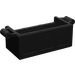 LEGO Zwart Treasure Chest Onderzijde zonder sleuven in de achterkant