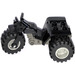 LEGO Noir Tricycle with Dark Gray Chassis and Light Gray Wheels