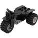 LEGO чорний Tricycle з Dark Сірий шасі і Білий Колеса