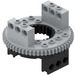 LEGO Black Turntable with Medium Stone Grey Top