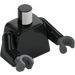 LEGO Black Undecorated Torso with Black Arms and Dark Stone Grey Hands (76382 / 88585)