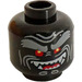 LEGO Black Volcano Garmadon Head (Recessed Solid Stud) (3626 / 34701)