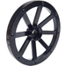 LEGO Black Wagon Wheel Ø33.8 with 8 Spokes with Notched Hole (4489)