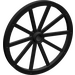 LEGO Black Wagon Wheel Ø56 x 3.2 with 10 Spokes (33212)
