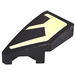 LEGO Black Wedge 1 x 2 Left with Golden Stripe Left Top Sticker (29120)