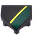 LEGO Black Wedge 2 x 2 x 0.7 with Point (45°) with Back and Dark Green Decoration with Yellow Stripe Sticker (66956)