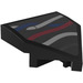 LEGO Black Wedge 2 x 2 x 0.7 with Point (45°) with Blue, Grey and Red Cables Sticker (66956)