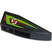 LEGO Black Wedge 2 x 6 Double Inverted Right with Lime and Red Stripes and Red Number 31 Sticker (41764)