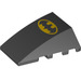LEGO Noir Coin 4 x 4 Tripler Incurvé sans Goujons avec Batman logo (16316 / 47753)
