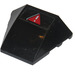 LEGO Black Wedge 4 x 4 Triple Curved without Studs with Exclamation Mark in Red Warning Triangle Sticker