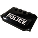 LEGO Noir Coin 4 x 6 Incurvé avec Super Secret Police Autocollant (52031)