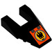 LEGO Noir Coin 6 x 4 Coupé avec Agents logo Autocollant avec des encoches pour tenons (6153)