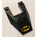 LEGO Noir Coin 6 x 4 Coupé avec Batman logo Autocollant avec des encoches pour tenons (6153)