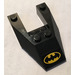 LEGO Black Wedge 6 x 4 Cutout with Batman Logo Sticker with Stud Notches (6153)