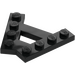 LEGO Black Wedge Plate 1 x 4 A-Frame (45°) (15706)