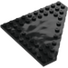 LEGO Black Wedge Plate 10 x 10 without Corner without Studs in Center (92584)