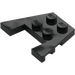 LEGO Schwarz Keil Platte 3 x 4 mit Noppenkerben (28842 / 48183)