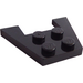 LEGO Black Wedge Plate 3 x 4 without Stud Notches (4859)