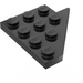 LEGO Zwart Wig Plaat 4 x 4 Vleugel Links (3936)