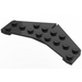 LEGO Zwart Wig Plaat 4 x 8 Staart (3474)