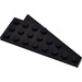 LEGO Black Wedge Plate 4 x 8 Wing Left without Stud Notch