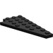 LEGO Zwart Wig Plaat 4 x 8 Vleugel Rechtsaf zonder Stud Inkeping