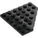 LEGO Black Wedge Plate 6 x 6 Corner (6106)