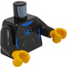 LEGO Black Wetsuit Torso with Blue Wave (76382)