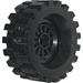 LEGO Black Wheel Centre Spoked Small with Tire 30 x 10.5 with Ridges Inside