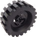 LEGO Black Wheel Hub 8 x 17.5 with Axlehole with Tire 30 x 10.5 with Ridges Inside