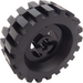 LEGO Nero Wheel Hub 8 x 17.5 with Axlehole with Tire 30 x 10.5 with Ridges Inside