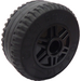 LEGO Black Wheel Rim Ø18 x 14 with Pin Hole with Tire Ø30.4 x 14 (Thick Rubber)