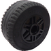 LEGO Schwarz Wheel Rim Ø18 x 14 with Pin Hole with Tire Ø30.4 x 14 (Thick Rubber)