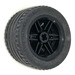 LEGO Black Wheel Rim Ø30 x 20 with No Pinholes, with Reinforced Rim with Tire, Low Profile, Wide Ø43.2 X 22 ZR