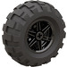 LEGO Black Wheel Rim Ø30 x 20 with No Pinholes, with Reinforced Rim with Tyre Balloon Wide Ø56 X 26