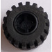 LEGO Czarny Wheel Rim Wide Ø11 x 12 with Notched Hole with Tire 21mm D. x 12mm - Offset Tread Small Wide with Bevelled Tread Edge